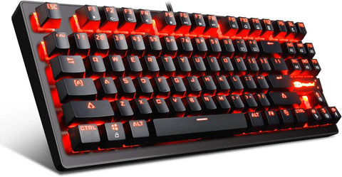 MK1-RED MageGee 87 Keys w/ Blue Switches, Black, Wired USB Gaming Keyboard 663751846381