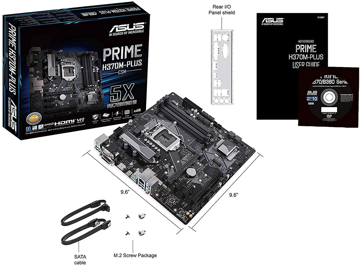 PRIME H370M-PLUS/CSM ASUS Prime LGA1151 (300 Series) mATX