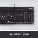 920-002565 Logitech Desktop MK120 Durable, Comfortable, USB Mouse and keyboard Combo 097855065476
