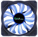 CO12L-BL Apevia 120MM Led Case Fan w/ Anti-Vibration Rubber Pads, 1 pack 837344006340