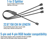 R4-ACCY-RGBS-R2 Cooler Master 1-to-3 RGB Splitter Cable for LED Strips, RGB Fans 884102032554