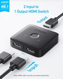 A83H1 Anker HDMI Switch 2 in 1 Out HDMI Monitor Switcher with 4k@60Hz 194644173678