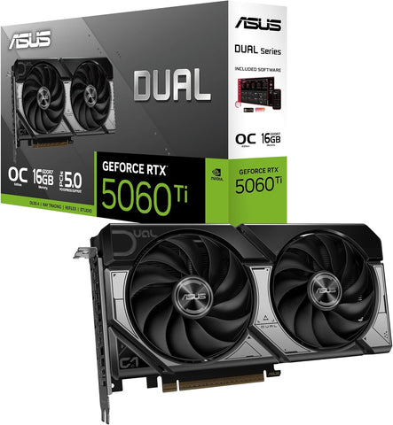 DUAL-RTX5060TI-O16G ASUS GeForce RTX 5060Ti OC Edition 16GB GDDR7 Graphics Card 199291014794