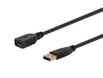 USB 3.0 Type-A to Type-A Female Extension Cable Black 6ft 889028127520