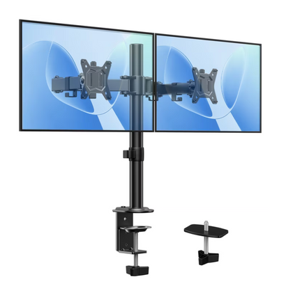 EGCM1 ErGear 13-32" C-Clamp Dual Monitor Desk Mount Stand 604787303929