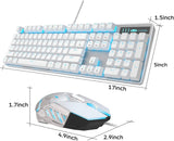 MK1-BW MageGee Keyboard and Mouse Combo 87 keys Blue White 6971969721082