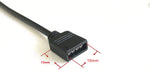 LED036 3FT RGB Extension Cable LED Strip 4 Color, Black 729388455461