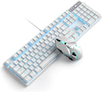 MK1-BW MageGee Keyboard and Mouse Combo 87 keys Blue White 6971969721082