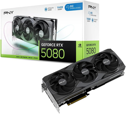 VCG508016TFXPBW1-O PNY RTX 5080 OC 16GB GDDR7 Graphics Card 751492804163