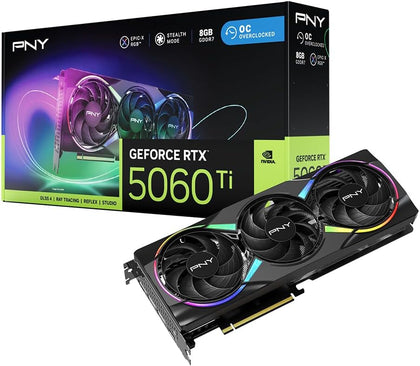 VCG5060T8TFXXPBW1-O PNY RTX 5060Ti OC 8GB GDDR7 Graphics Card 751492813776