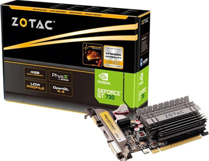 ZT-71115-20L Zotac GeForce GT 730 4GB GDDR3 Low Profile Graphics Card 816264015359