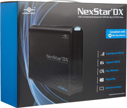 NST-536S3-BK Vantec NexStar DX USB 3.0 5.25" Blu-Ray/CD/DVD SATA External Enclosure 844767022550