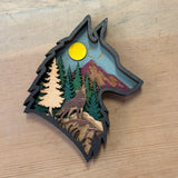 LM240121 Loot Monkeys Wolf Head Wall Art