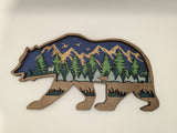 LM240122 Loot Monkeys Bear Shape Wall Art