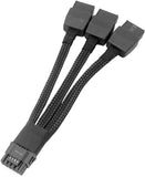 NB40122-W1 16 AWG PCI-e 16 Pin(12+4) Male to PCIE 3x8(Pin)(6+2) Female GPU PSU Cable 114694405701