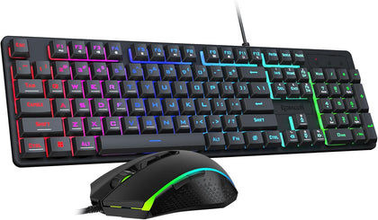 S107RGB-BA Redragon RGB Gaming Essentials Wired Keyboard & Mouse 10k DPI 6950376728791