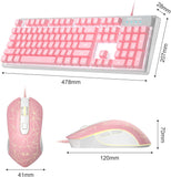 K1-P MageGee Pink Backlit 104 keys Keyboard and Mouse 6971969723269