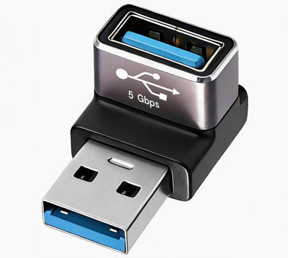 USB0003 90 Degree USB 3.0 5Gbps USB A Male to Female Adapter 114700728946