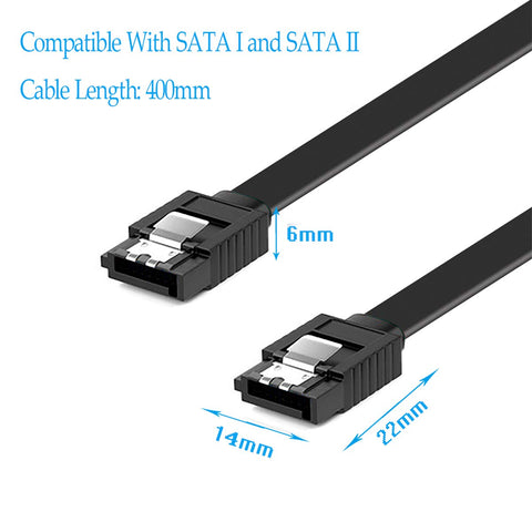 108777 16 Inch SATA III 6.0 Gbps Straight Black w/ Locking Latch Cable 112812131985