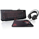 Tt eSports Knucker 4 in 1 Gaming Kit, Keyboard, mouse & headset (KB-GCK-PLBLUS-01) 841163069646