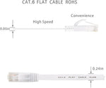 25CAT6 25ft Cat6 Ethernet Cable with Clips, White 714929947047