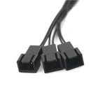 MOLEX3WAYFAN 10 Inch 3 way Molex to 3 x 3 Pin PC Case Fan Power Splitter Adapter Cable 51654481