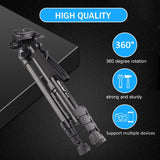 UBeesize 60-inch Camera Tripod, Portable Lightweight Aluminum Travel Tripod with Carry Bag & Bluetooth Remote (TR60)