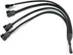 1FEN4 10 inch 1 to 4 Fan Splitter 4-pin Braided Extension Power Cable 956903438640