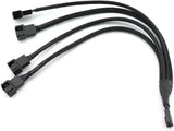 1FEN4 10 inch 1 to 4 Fan Splitter 4-pin Braided Extension Power Cable 956903438640