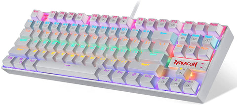 K552-WN Redragon Mechanial Gaming Keyboard, White/Rainbow/Brown Switches 489517351004