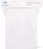AcePlus Premium White Paper Sleeves for CD / DVDs - Envelopes with Clear Window and Flap with Close Tab