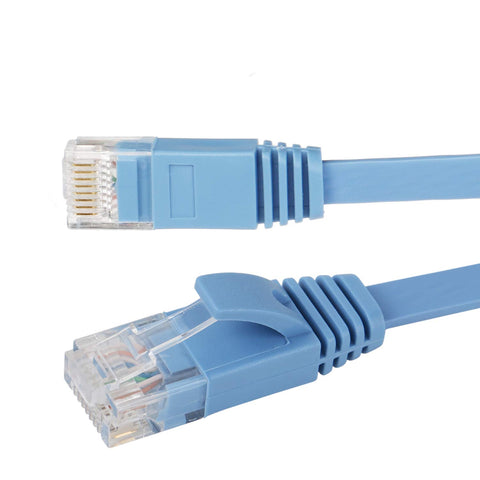 X001Z5UUPF 50ft Cat6 Ethernet Cable with Clips, Blue 714929947049