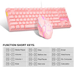 MK1-PW MageGee Keyboard and Mouse Combo 87 keys Pink White 6971969721104