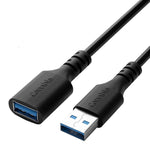 6ft Black USB 3.0 Extension Cable A to A - M/F 065030840898