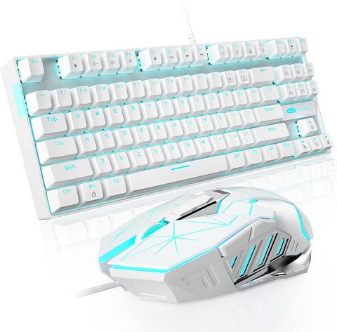 MK-STAR-W 87 Key Backlit Mechanical Gaming Keyboard & Mouse 416411321857