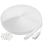 50CAT6 50ft Cat6 Ethernet Cable with Clips, White 714929947048