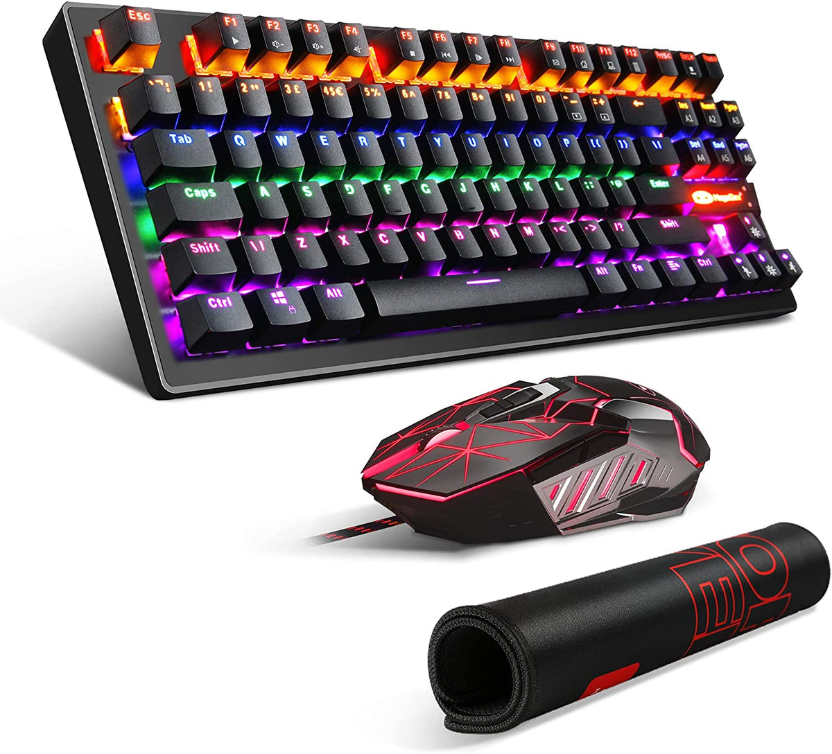 MK1-CBK MageGee Keyboard and Mouse Combo 8 keys Colorful Black 6971969 ...