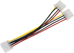 11W3-01208 Molex 4-Pin 8in IDE Power Supply Y Splitter Cable, 2 Female to 1 Male 846568012785