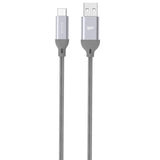 SP1M0ASYLK30AC0G LK30AC-1G Silicon Power QC 3.0 USB Type-C to USB-A 3.0 Fast Charging Data Transfer Cable, 3.3ft Nylon Braided, iOS, Gray 886576032221