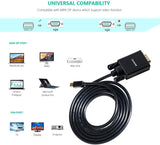 X001UINR6B Benfei 6ft Mini DisplayPort to VGA Cable, Thunderbolt 2 Compatible 6971785940116