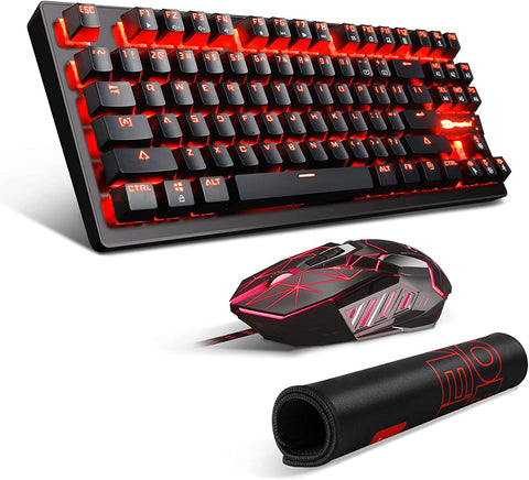 MK1-RBK MageGee Keyboard and Mouse Combo 8 keys Red Black 6971969721081