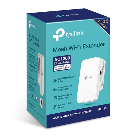 RE330 TP-Link AC1200 Mesh WiFi Extender Dual Band 840030703034