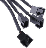 SATA 12V PC Case Fan Power Adapter Cable, 3-Pin or 4-Pin (PWM Connector) to 15 Pin (AYD-SATA-3P4P-4Y) 721821352443