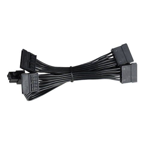 W001-00-000115 23" EVGA GQ 6pin to 4X SATA Cable 129374278464