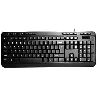 AKB-132PB Adesso Multimedia Desktop Wired Gaming PS2 Keyboard, Black 783750006002