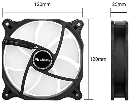 AMGFCFF-1205F-1 Antec 120mm PC Case Fan, 3-pin Connector, 1 76134 – AMT Computers & Electronics