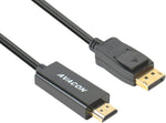 000096black 6ft Avacon DisplayPort to HDMI Gold-Plated Cable M/M Black 603149996113