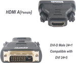 000184 Benfei DVI to HDMI, Bidirectional DVI-D) to HDMI M/F Adapter 363338960313