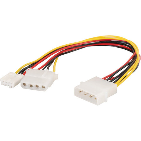 4-pin Molex (LP4) Male to 4-pin Male and 4-pin Molex Male Power Cable