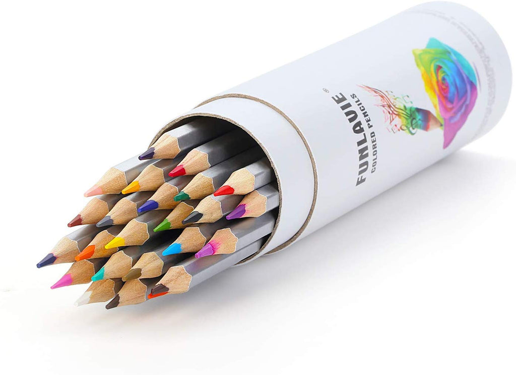 FUNLAVIE Colored Pencils 24 Coloring Pencils Premium Art Drawing Penci –  AMT